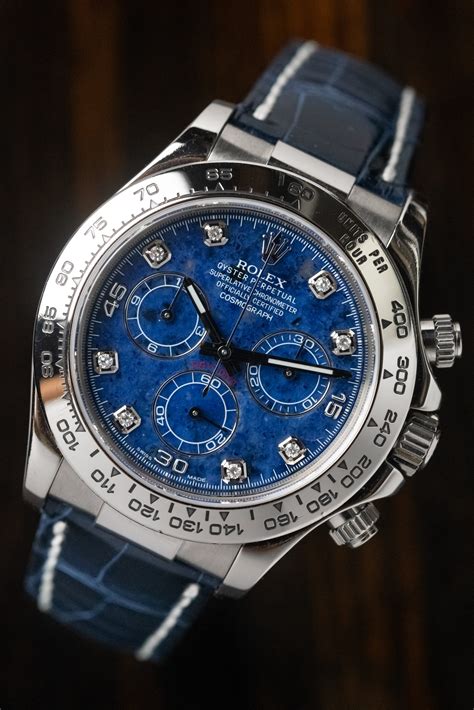 Rolex Daytona ref:116519 Sodalite Dial 18kt White Gold Rolex